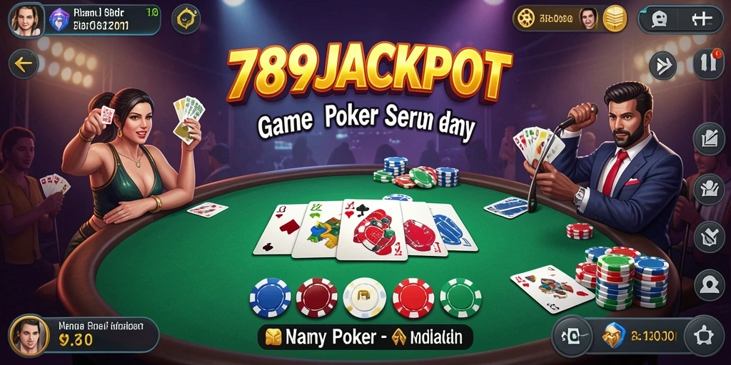Screenshot gameplay 789JACKPOT menampilkan aksi poker yang mendebarkan.