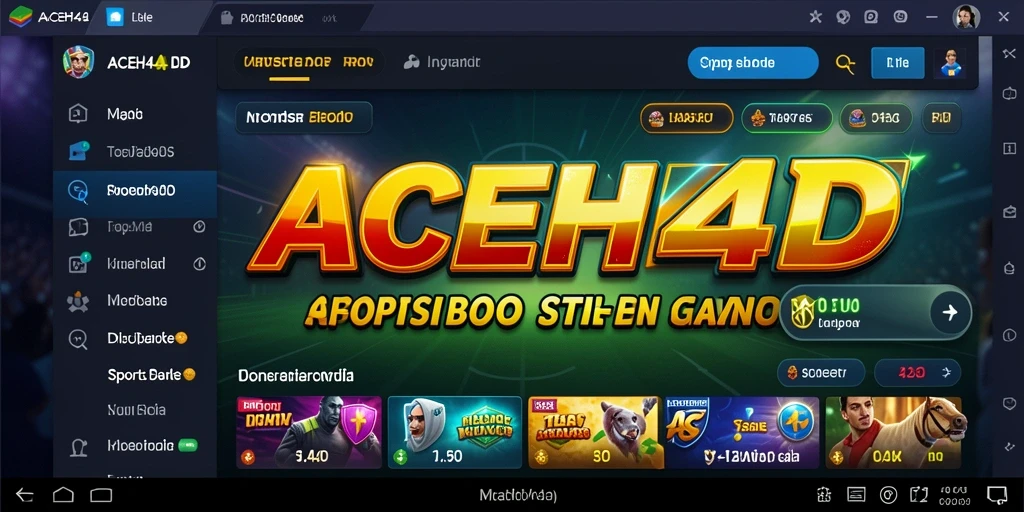 Tampilan gameplay ACEH4D yang menarik dan modern dalam Sportsbook.