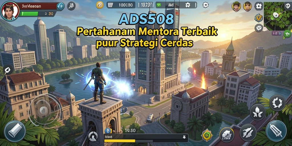 Tampilan gameplay mendebarkan dengan strategi Tower Defense.