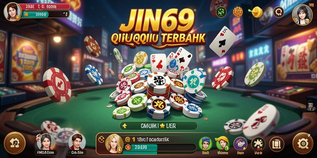 Tampilan menarik dari gameplay QiuQiu di JIN69.